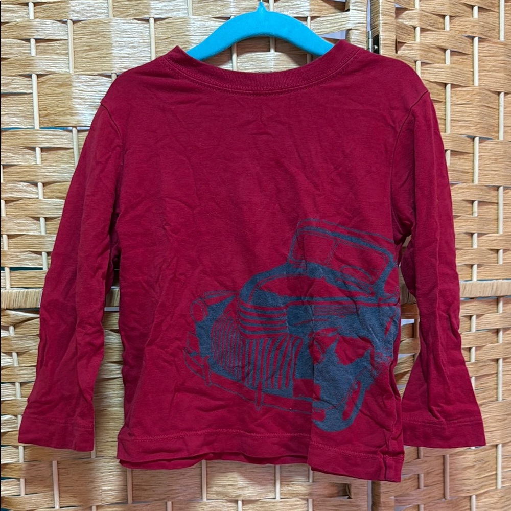 Hanna Andersson 3T red car long sleeve navy blue